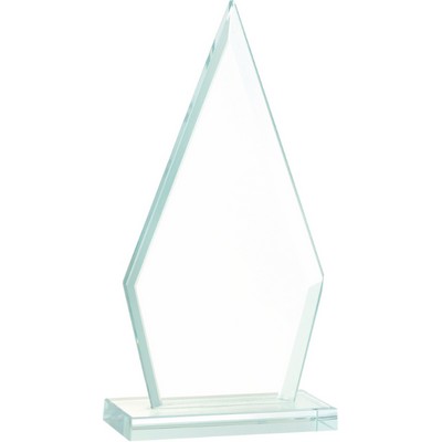 8 1/2" Triangle Jade Glass Award