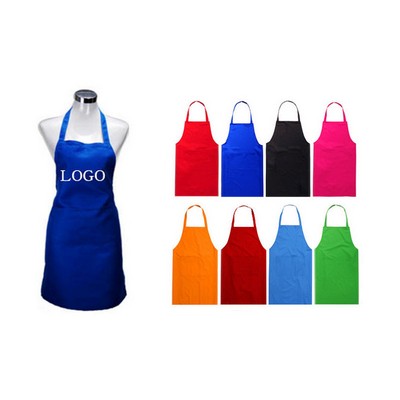 Polyester Bib Apron with Two Pockets