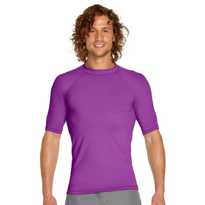 Adult Short Sleeve Rash Guard - Purple