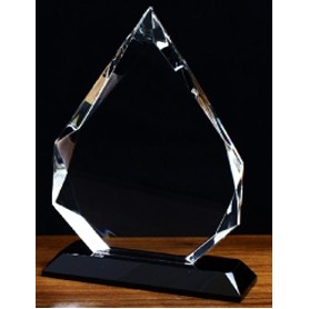 8'' Crystal Diamond Award On Black Base