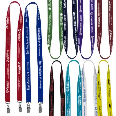 "Culver" 3/4" Width Dual Attachment Silkscreen Polyester Lanyard