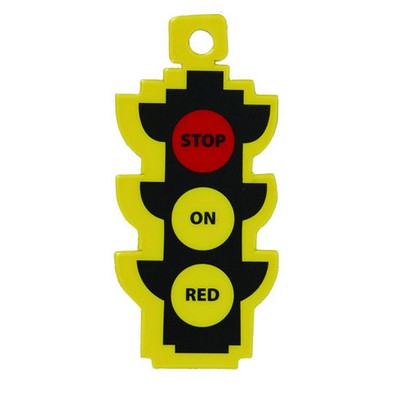 1.25"W x 2.625"H Stoplight Shaped Key Tag