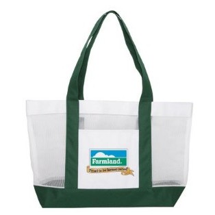 Two Tone Classic Mesh Boat Tote Bag