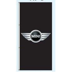 Single Faced Authorized Dealer Drape Flags (MINI® - Black)