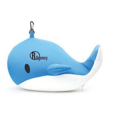 Kikkerland® Zip & Flip Whale Travel Pillow