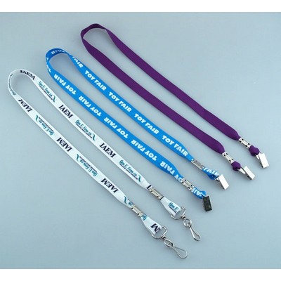 5/8" Lanyard w/ Bulldog Clip on Each End (Screen Print)