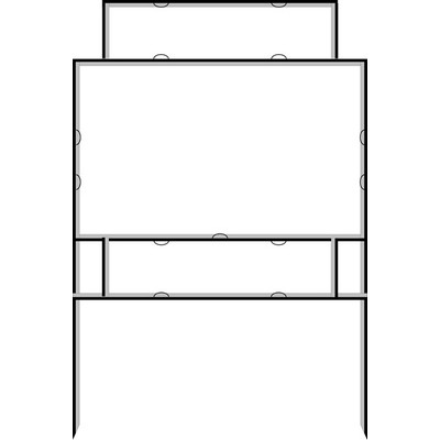 18" x 30" Black Angle Top Header Frame