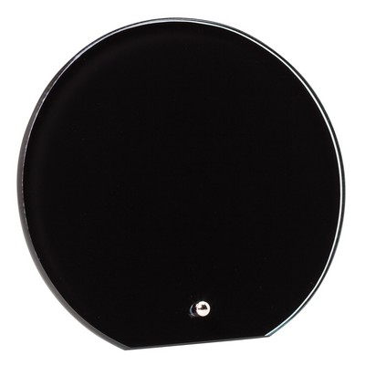 7" Black Round Standing Glass