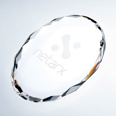 Gem-cut Oval Paperweight