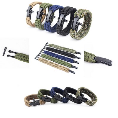 U Shaped Steel Buckle Outdoor Survival Bracelets