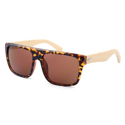 Bamboo Wood Sunglasses - Tortoiseshell Frames