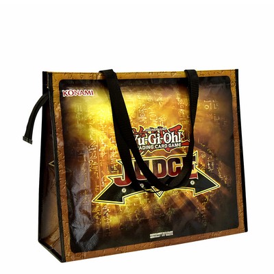 Custom Full-color Laminated Non-Woven Zipper Tote Bag 18"x15"x6"