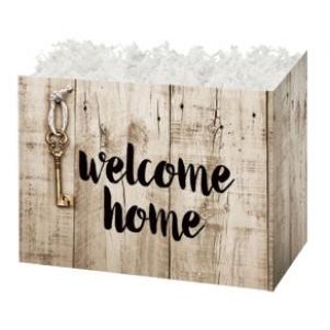 Large Rustic Welcome Home Theme Gift Basket Box