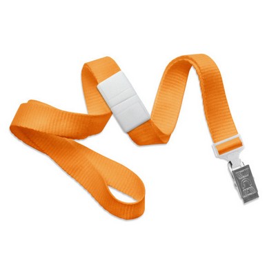 5/8" Blank Breakaway Lanyard w/Bulldog Clip (Orange)