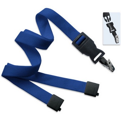 5/8" Lanyard w/ Breakaway and detach Bulldog Clip