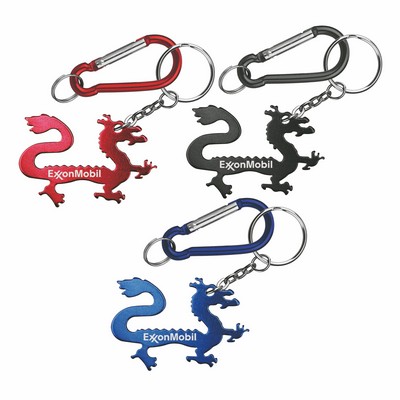 Dragon Shape Bottle Opener w/Key Chain & Carabiner