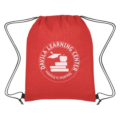 Crosshatch Non-woven Drawstring Bag