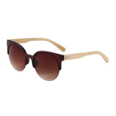 Bamboo Sunglasses - Brown Lenses - Clear Brown Frames