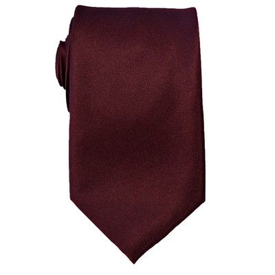 Men's Maroon Narrow Solid Color Tie