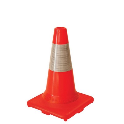 12" Orange Traffic Cone w/4" Hi Intensity Collar