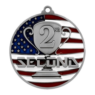 2.75" Patriotic 2nd Place Medal