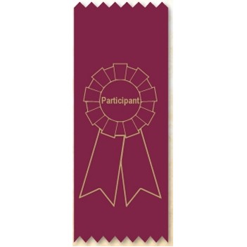 2"x 6" Participant Stock Lapel Award Ribbon