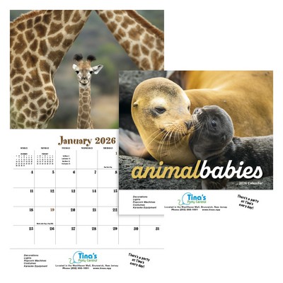 Animal Babies Appointment Calendar - Stapled