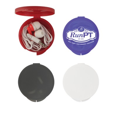 Earbuds In Round Case