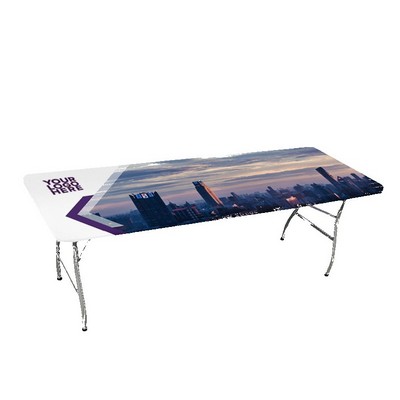 8' Stretch Table Top Cover - Fully Printed