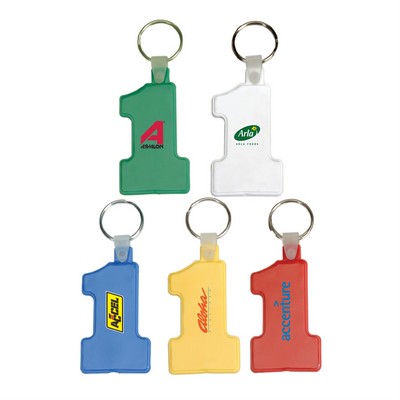 Number 1 Soft PVC Keytag