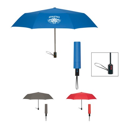 43" Arc Dual Button Telescopic Umbrella