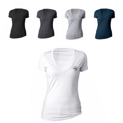 Next Level Deep V-Neck Shirt for Women