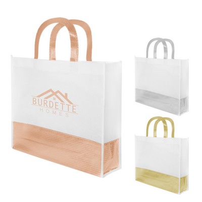 Flair Metallic Accent Non-woven Tote Bag