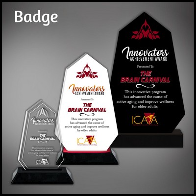 8" Badge Black Budget Acrylic Award