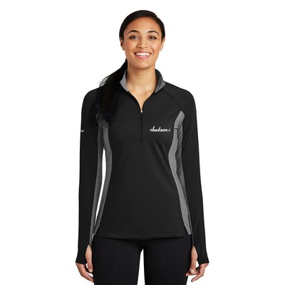 Sport-Tek® Ladies Sport-Wick® Stretch Contrast 1/4-Zip Pullover