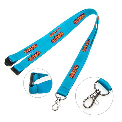 Sublimated Polyester Neck Lanyard w/ Safe breakaway