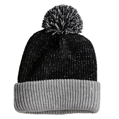 Sportsman™ Speckled Drop Needle Knit Beanie (Blank)