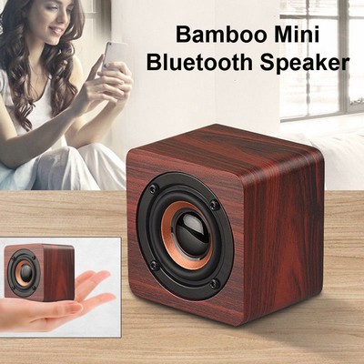 Amazing Sound Bamboo Mini Bluetooth Speaker - Dark Wood