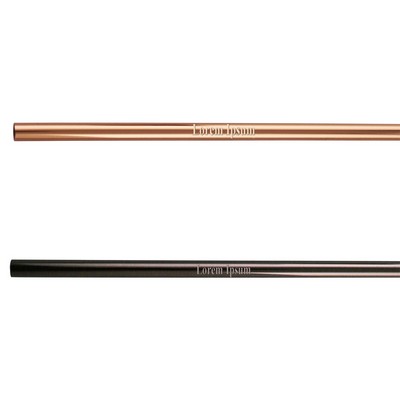 Graphite or Copper Plated Straight Stainless Steel Straw