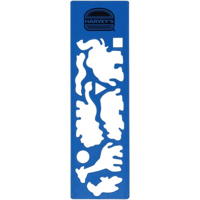 6" Jungle Animals Stencil Ruler with 1 color imprint