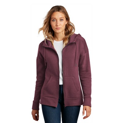 District® Women's Perfect Weight Fleece Drop Shoulder Full-Zip Hoodie