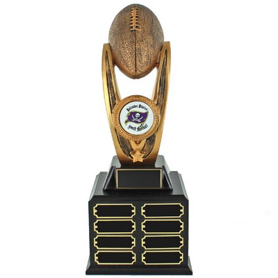 16½" Perpetual Fantasy Football Trophy w/Double Black Base