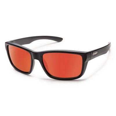 Smith® Matte Black/Red Mirror Suncloud® Mayor Polarized™ Sunglasses