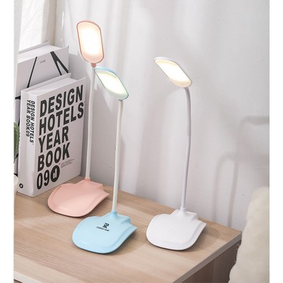 3 Level Brightness Adjustable USB LED Desk Lamp w/USB Charger