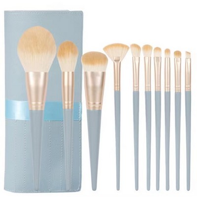 10 pcs Cheap Cosmetic Make Up Brush Set Kit with bag