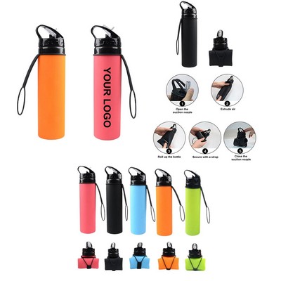 20oz Foldable Silicone Water Bottle