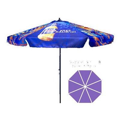 Acapulco Commercial Market Umbrella - 9' Round/ 8 Panels + Steel Pole