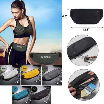 Outdoor Sports Water Resistant Nylon Fanny Pack For Running Hiking Cycling