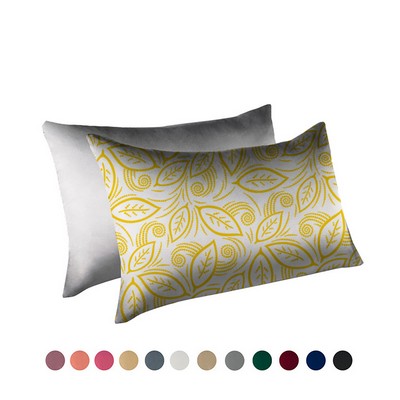 Full Printed 20 x 40 Inch Premium Square Satin Silk Throw Pillowcase - Envelope Closure