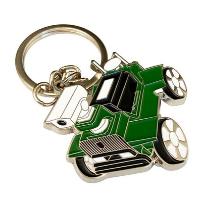 Custom Car Shaped Zinc Alloy Keychain Imitation Enamel Keychain- One Side Printing